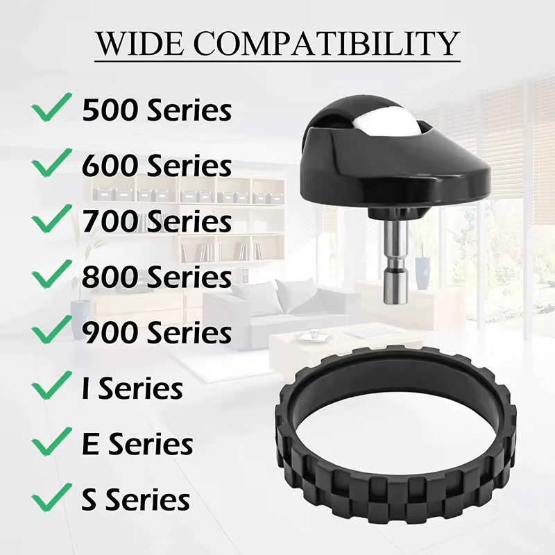 Roue avant coordonnante et TiresSkin pour IRobot Roomba, accessoires de remplacement, I7, I3, J7, E5, E6, série 500, 600, 700, 800, 900