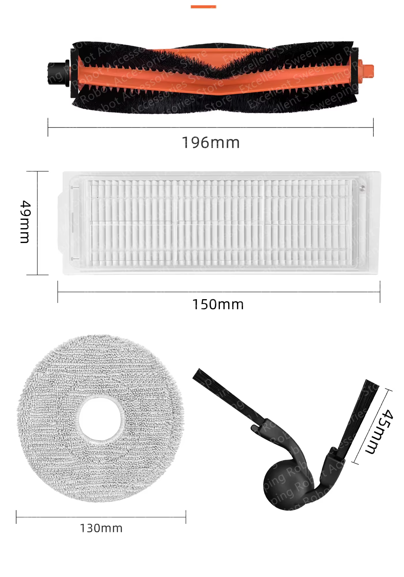 Accessoires pour aspirateur robot Xiaomi S40 PRO/OV71GL : brosse principale