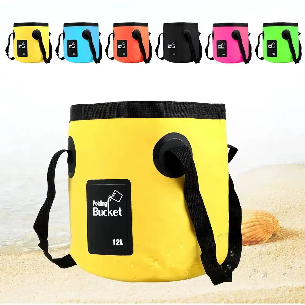 Seau pliant portatif pour les voyages en plein air