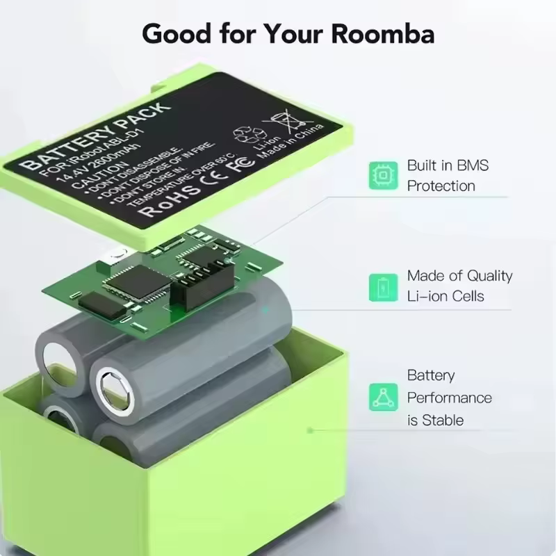 Pour iRobot Roomba i7 batterie Rechargeable 14.4V 12800mAh pour i3 i4 i5 i6 i7 i8 J7 E5 série aspirateur