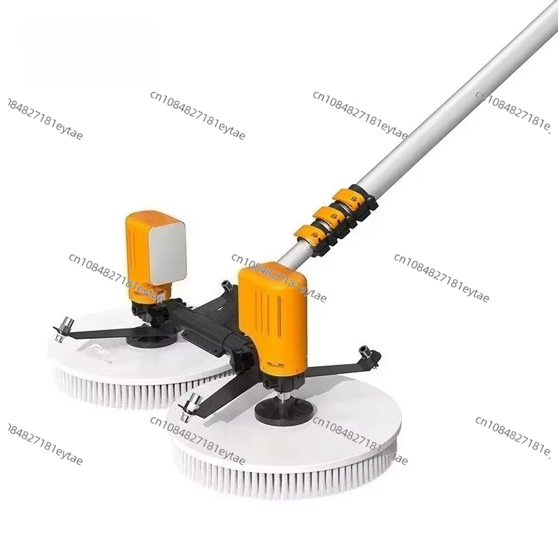 Robot de nettoyage automatique de panneaux solaires à double brosse avec batterie