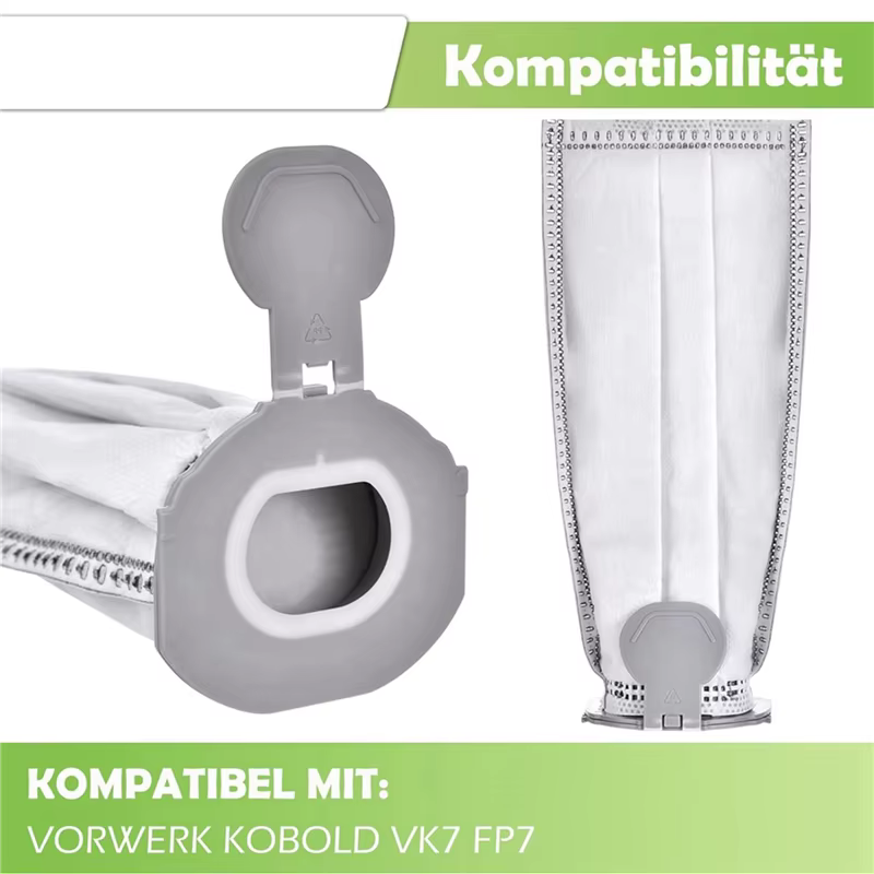 2X VK7 sacs d'aspirateur pour Vorwerk Kobold VK7 FP7 Premium sac filtrant