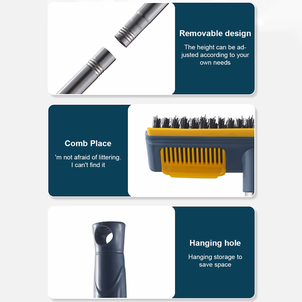 Brosse à récurer 2 en 1 à manche long pour livres de douche
