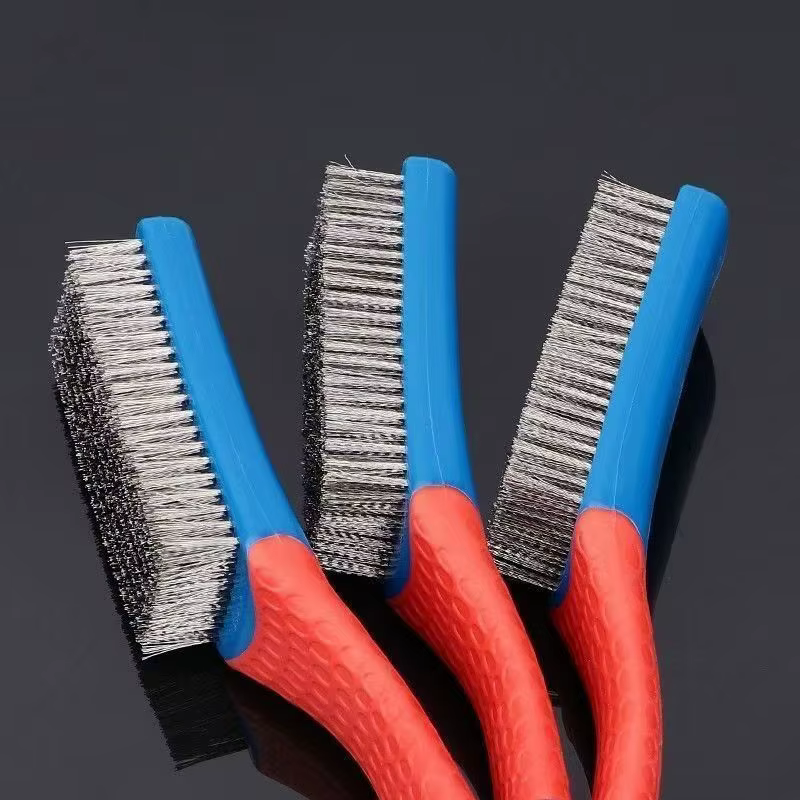 Brosse métallique robuste en acier inoxydable avec poignée en plastique confortable - Parfaite pour éliminer la rouille, les scories de soudure, la saleté et la peinture