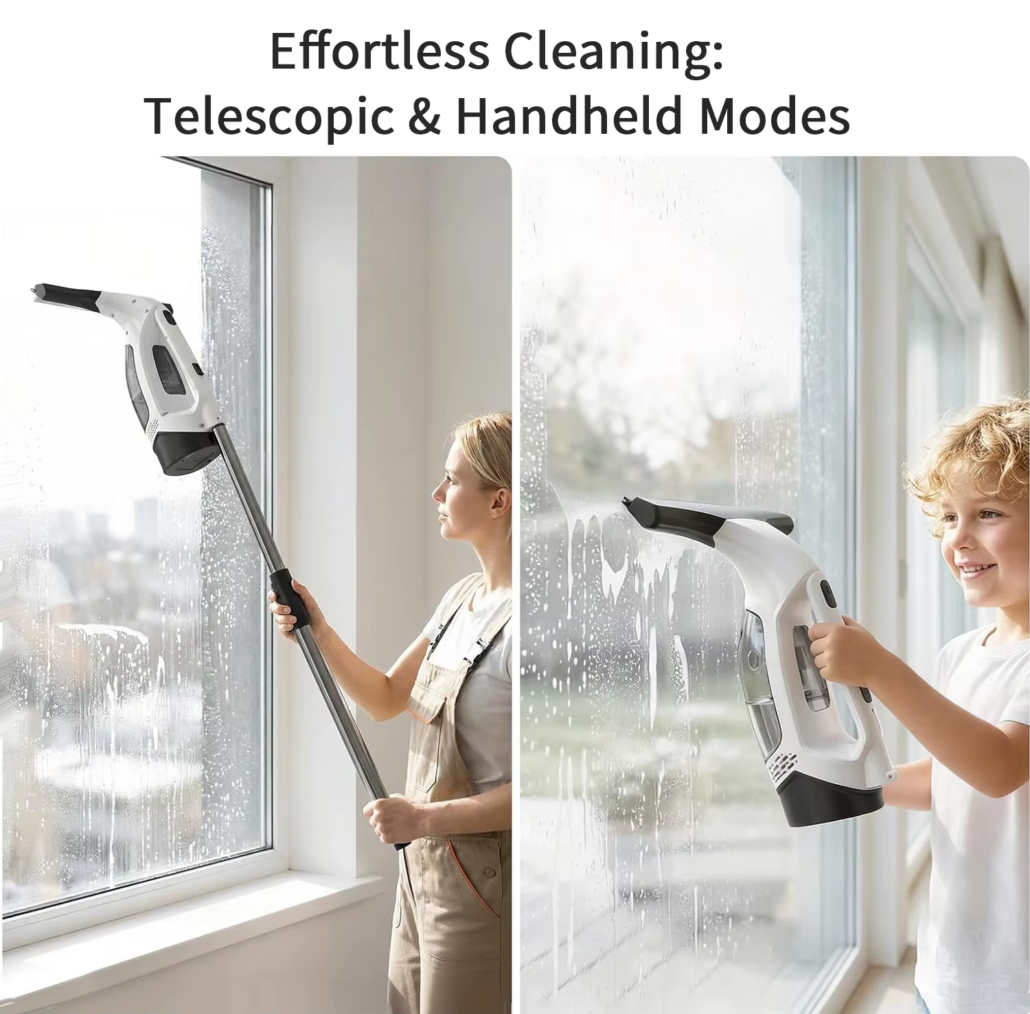 Nettoyeur de vitres électrique multifonctionnel sans fil
