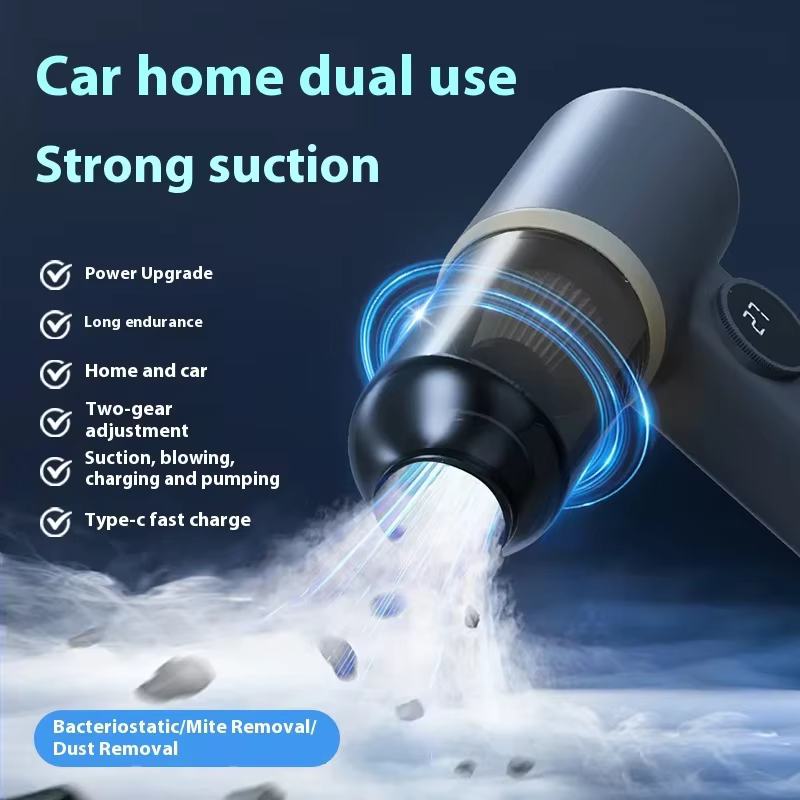 Aspirateur de voiture sans fil portatif 2990000pa 4-en-1 avec fonctions d'aspiration