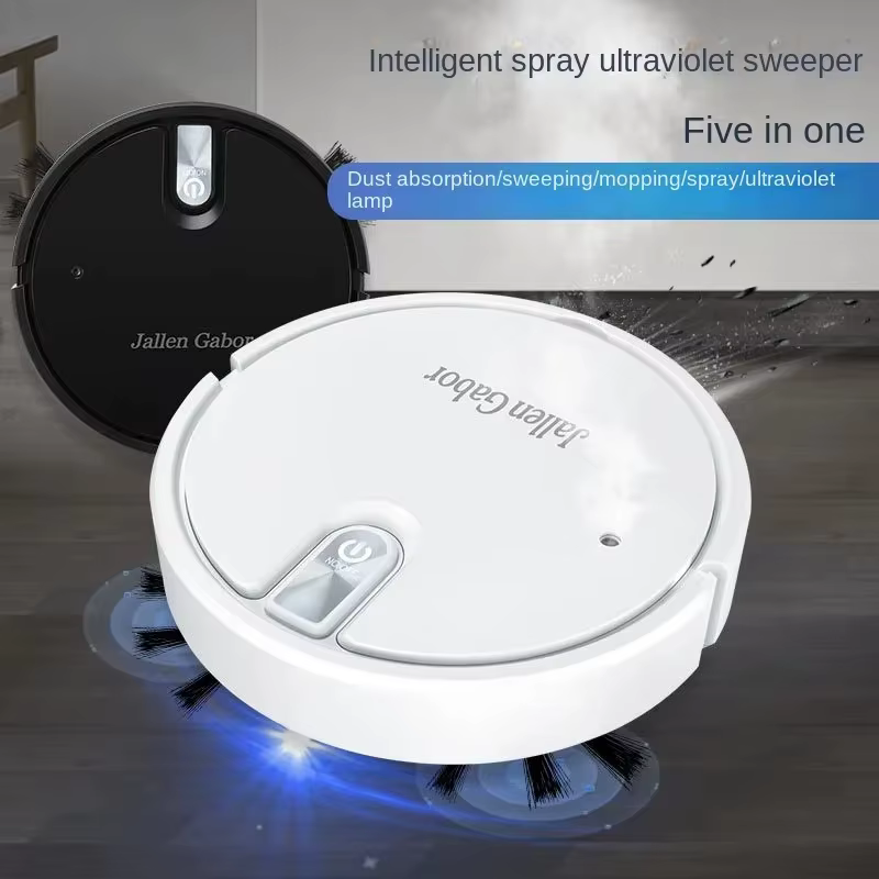 Aspirateur robot intelligent sans fil 5-en-1 multifonctionnel, super silencieux, aspirant, nettoyant et humidificateur pour usage domestique, appareil électroménager