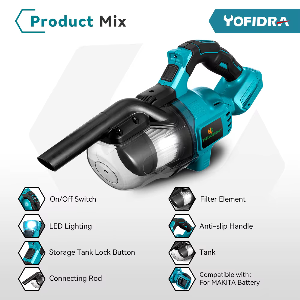 Makita – aspirateur électrique sans fil 1000W
