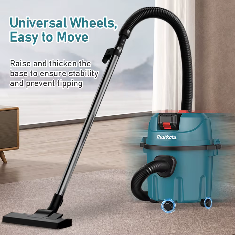 Aspirateur sans fil 15L, aspirateur humide et sec portable, aspirateur industriel pour chantier, atelier, entrepôt, machine de nettoyage