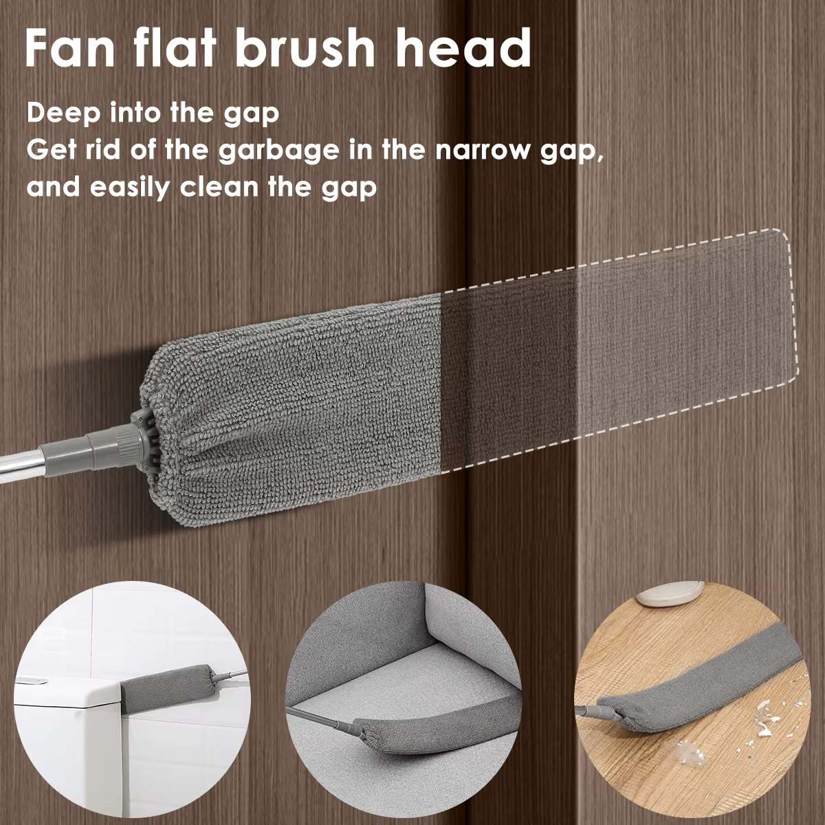 Nettoyeur de poussière d'écart rétractable en microfibre