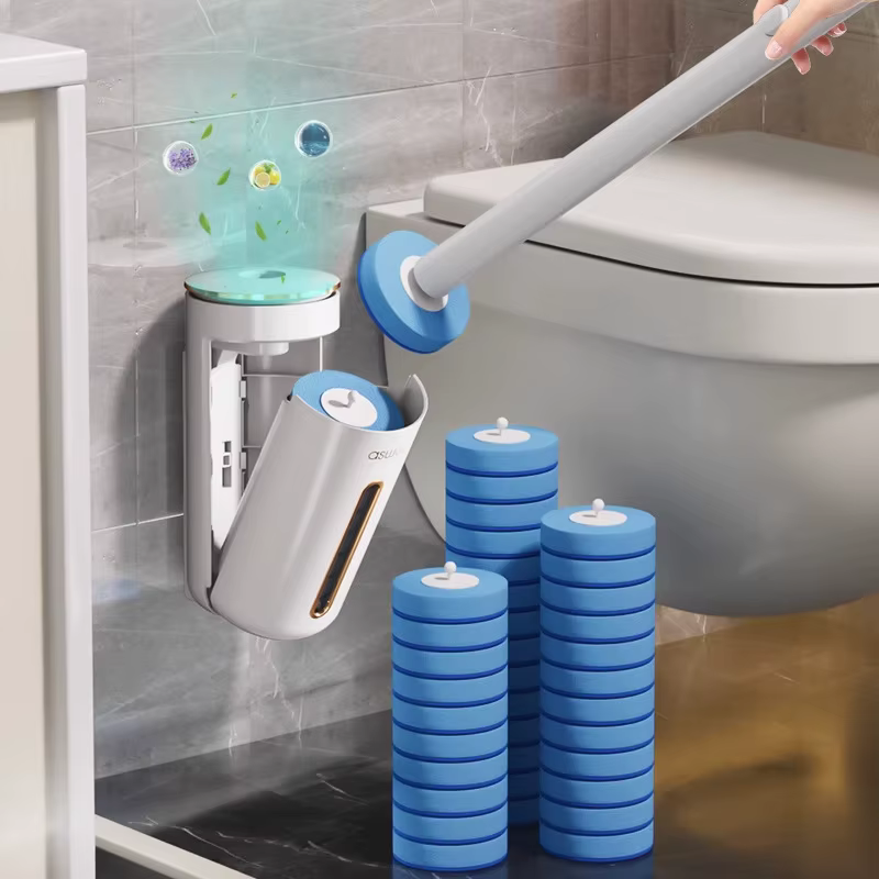 Brosse de toilette jetable murale