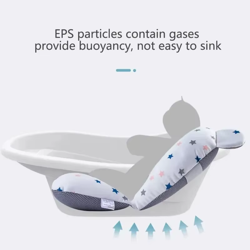 Coussin de bain pour bébé réglable, siège de soutien pour la douche, coussin de sécurité flottant pliable pour nouveau-né