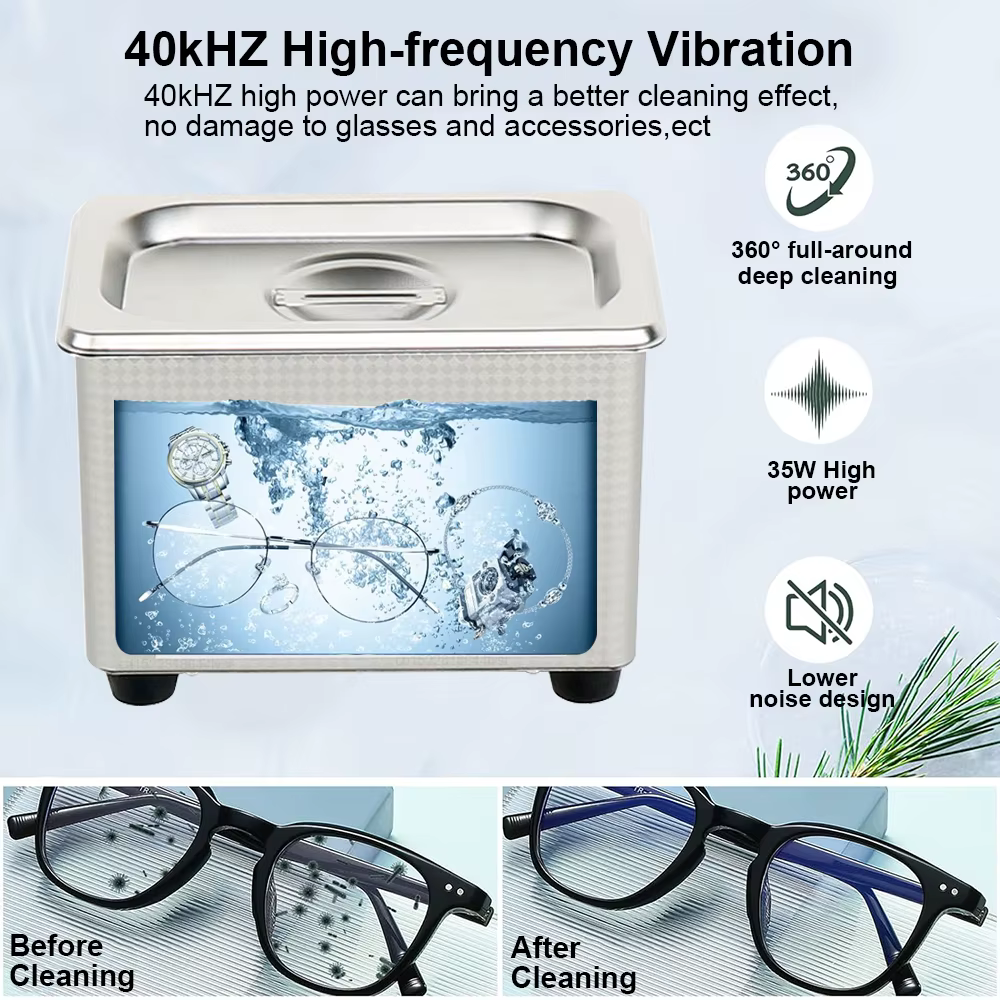 Nettoyeur à ultrasons haute fréquence pour lunettes