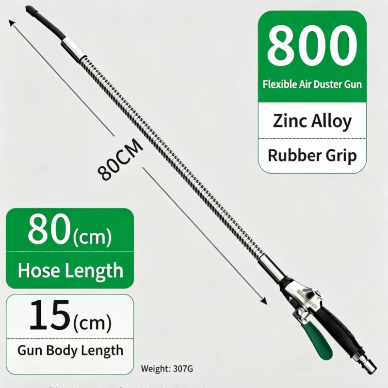 JUSTINLAU360Degree – Buse de soufflage d'air rotative à 360 degrés, accessoire extensible pour compresseur pneumatique, outil de nettoyage multi-angles pour dépoussiérage