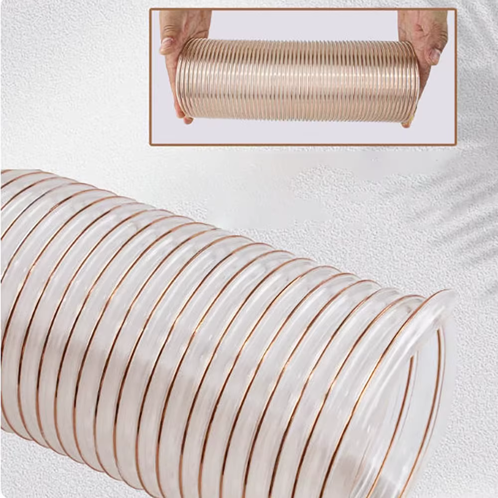 Tuyau d'aspiration et d'évacuation en PU transparent avec diamètre intérieur de 20/25/32/38/40/43/45/50/6063/65/70/75/76/80/90/100 mm