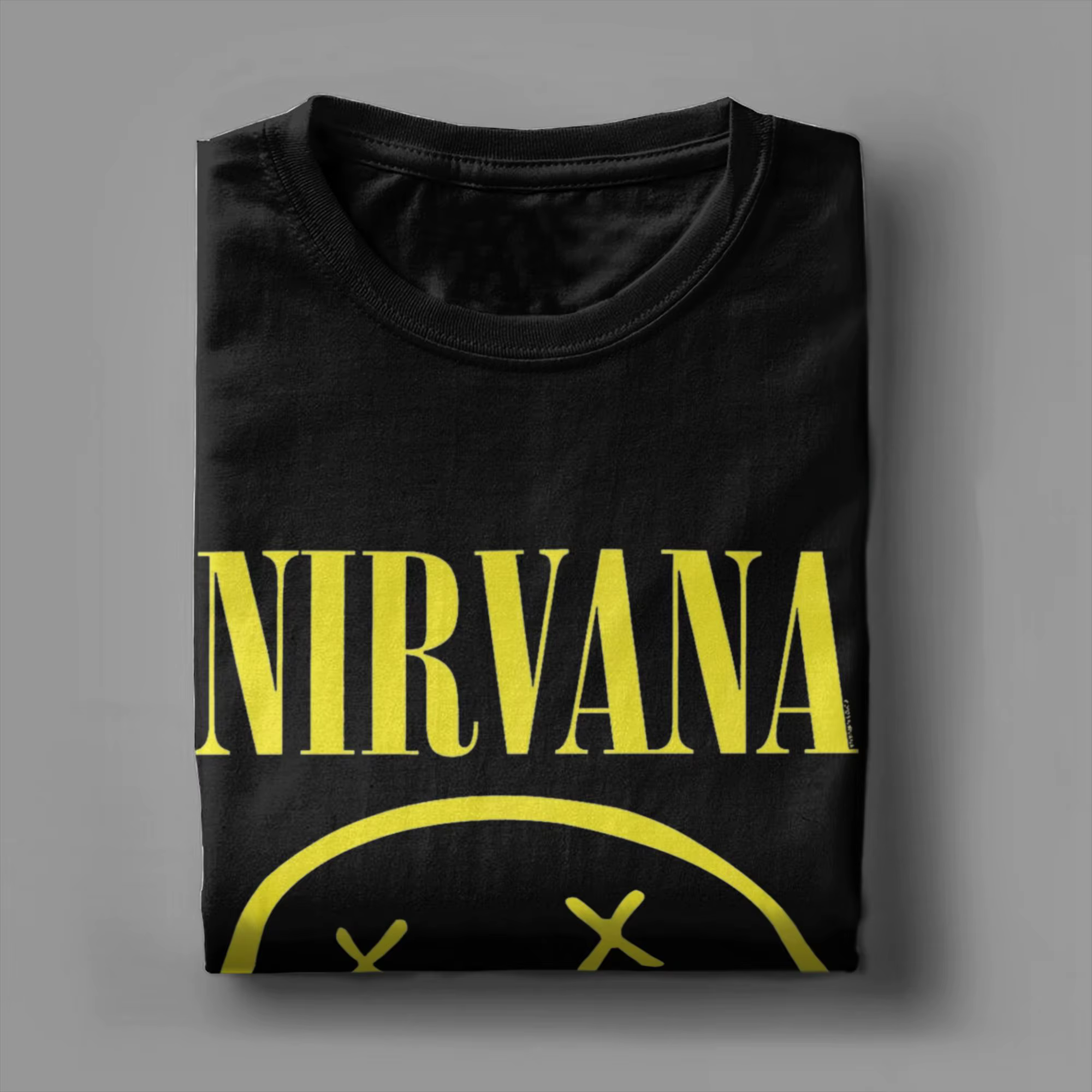 Nirvana musique Rock T-Shirt hommes pur coton drôle T-Shirt col rond T-Shirt à manches courtes vêtements 4XL 5XL 6XL