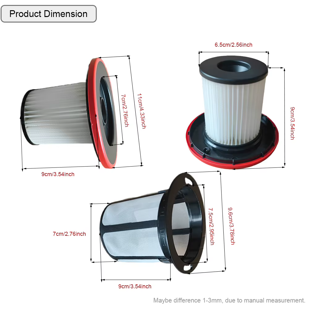 12033215 filtres de remplacement avec support pour balai électrique Bosch Unlimited 6 pièces d'aspirateur filtre
