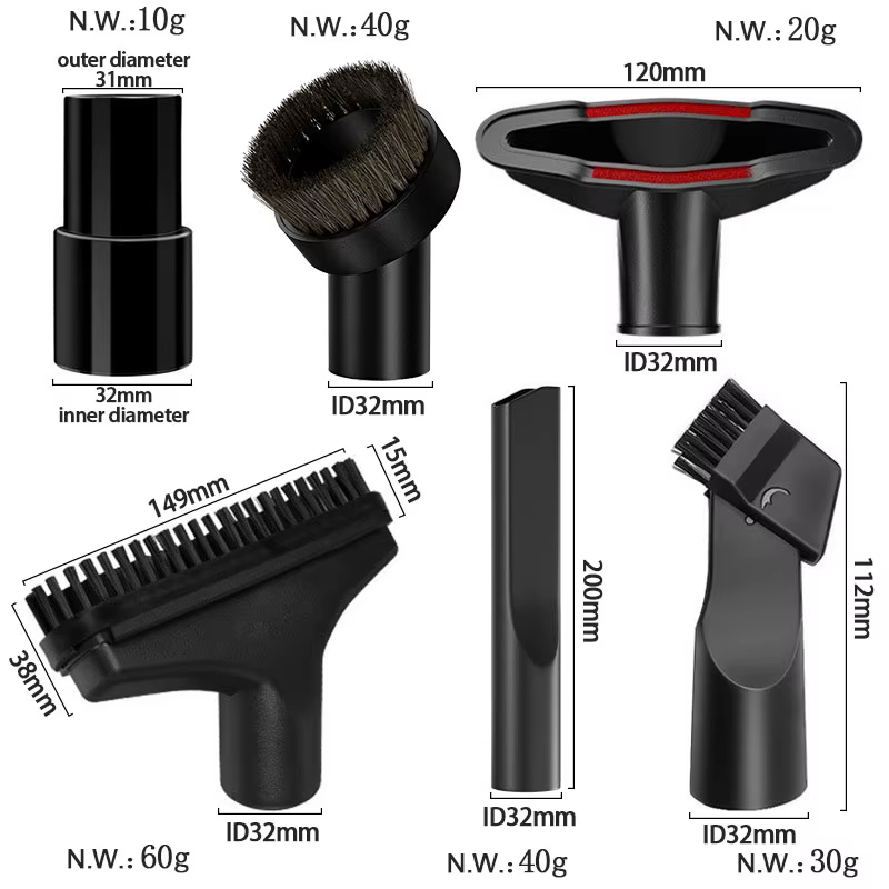 Convient pour remplacer la tête de brosse d'un aspirateur 6 en 1 d'un diamètre de 32 mm/35 mm Accessoires