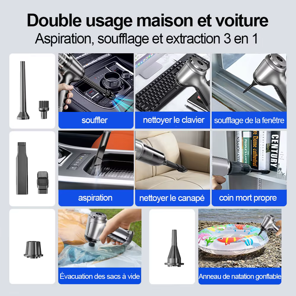 Aspirateur de voiture puissant