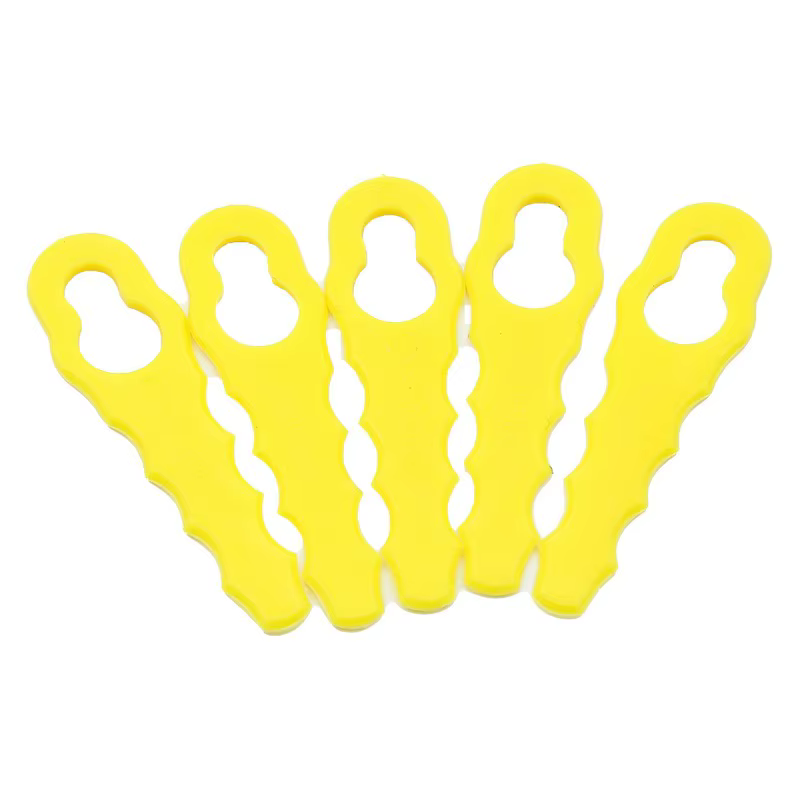 50PCPlastic tondeuse à gazon lame jardin une ligne poussée à la main tondeuse à gazon en forme de gourde en plastique lame de remplacement cour tondeuse à gazon