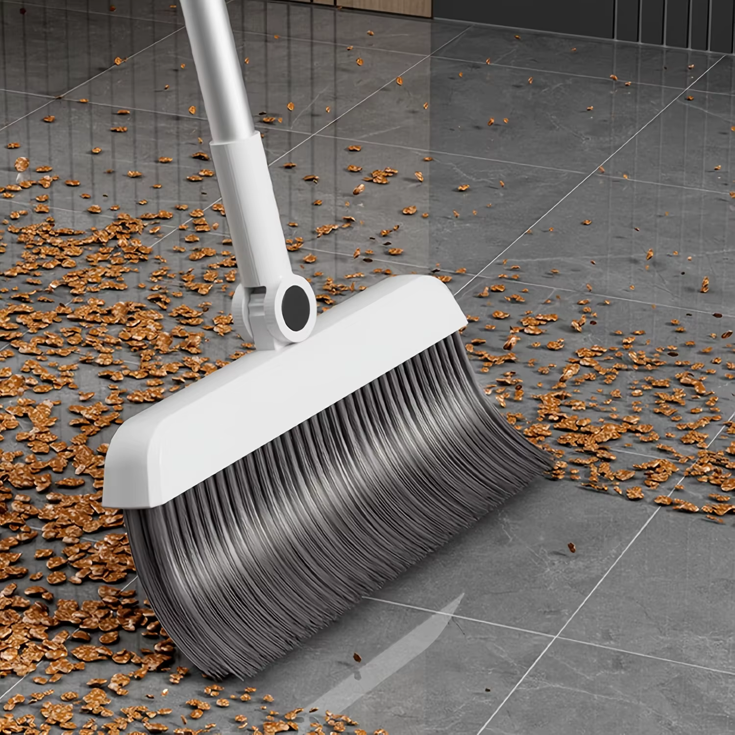 Ensemble balai, pelle et brosse à plancher 3-en-1 pliables