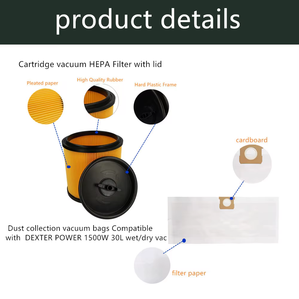 Filtre HEPA pour aspirateur à cartouche