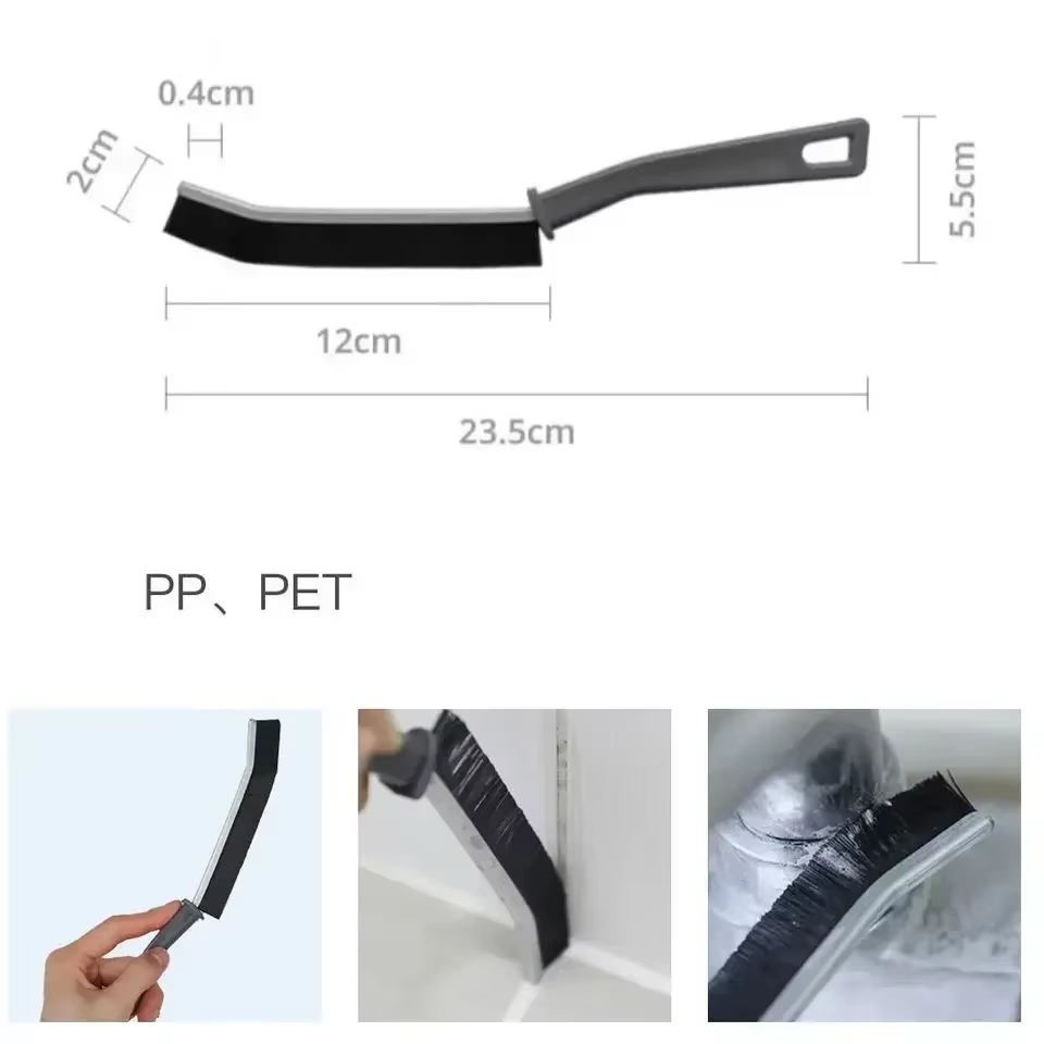 Brosse de nettoyage à poils durs pour ligne de sol de douche
