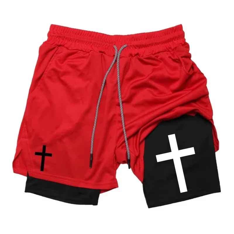 Shorts de course pour hommes Christian Gym Performance avec poche pour téléphone et boucle pour serviette, vêtements de sport Eric Emanuel