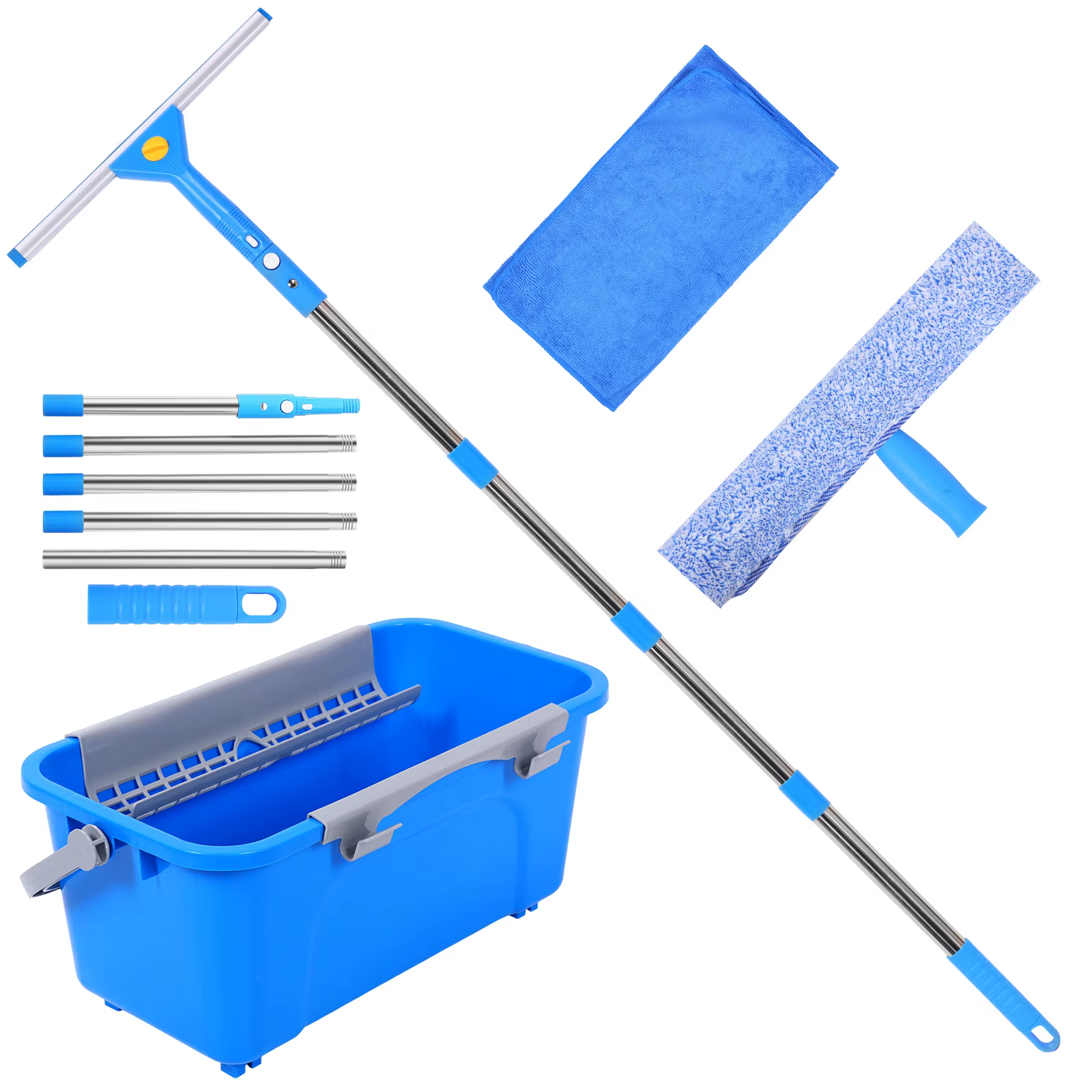 Kit de nettoyage de vitres professionnel avec seau