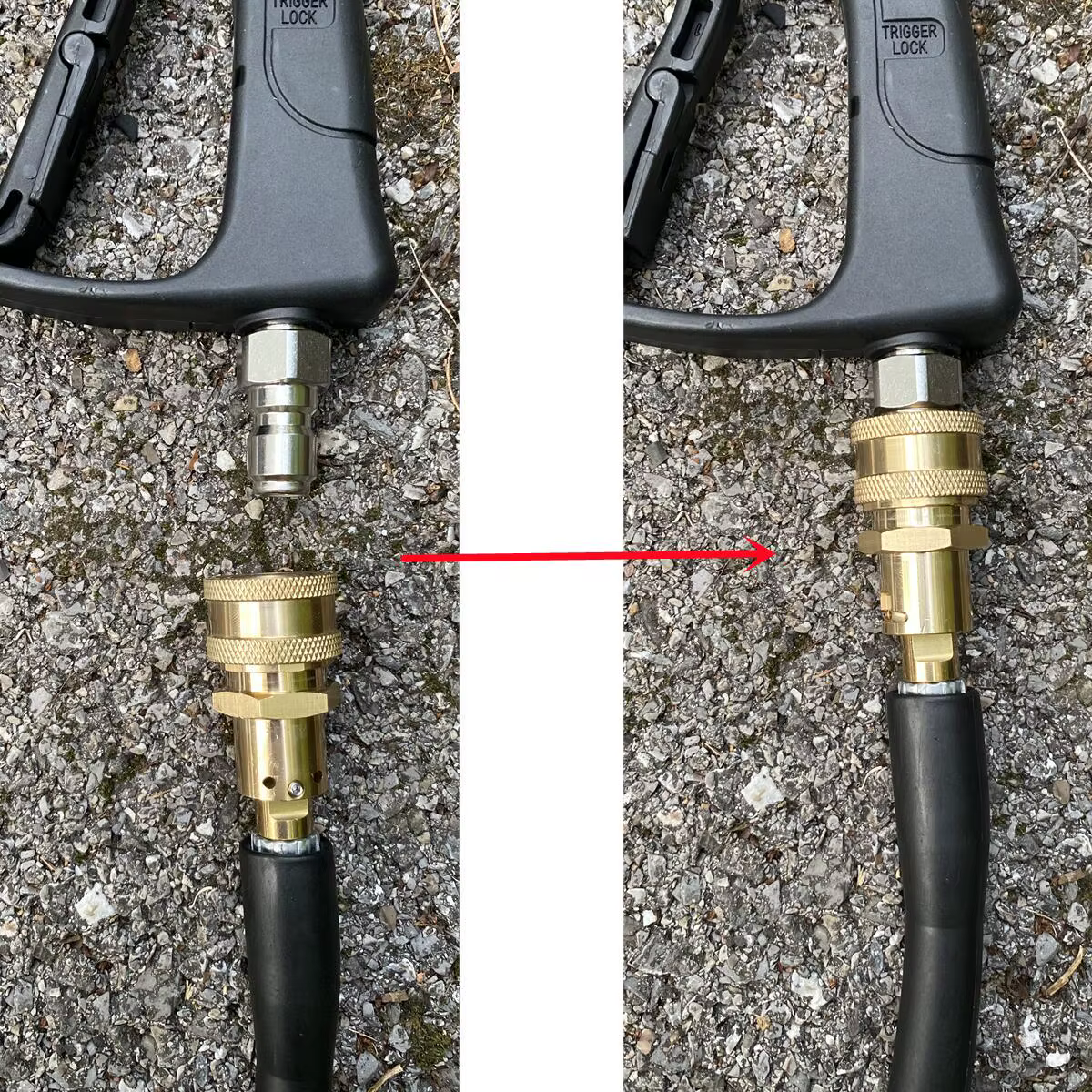 Adaptateur de tuyau de pistolet de lavage à connexion rapide 3/8 "