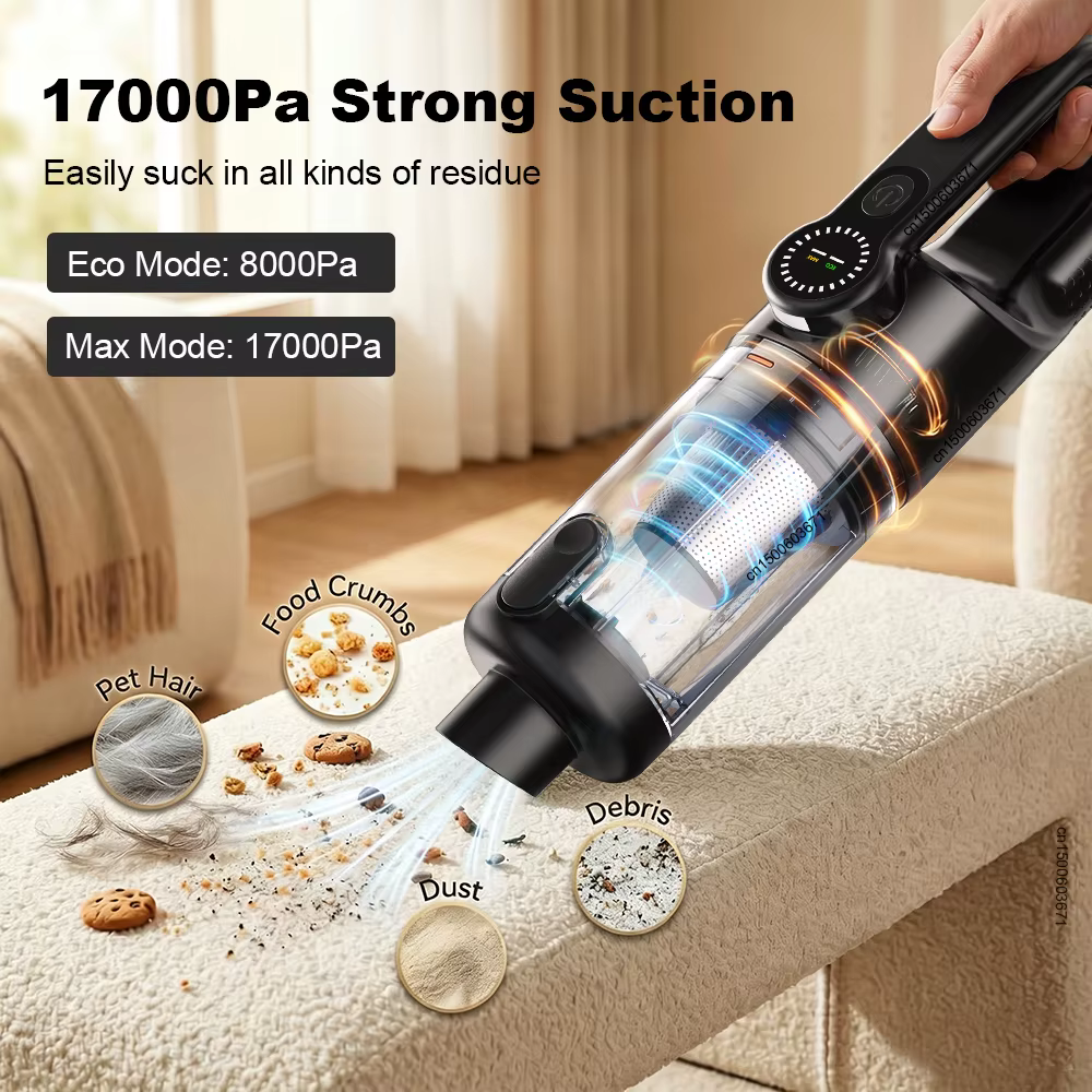 Aspirateur multifonction sans fil pour voiture, maison, poils d'animaux, dépoussiérage, 6 brosses