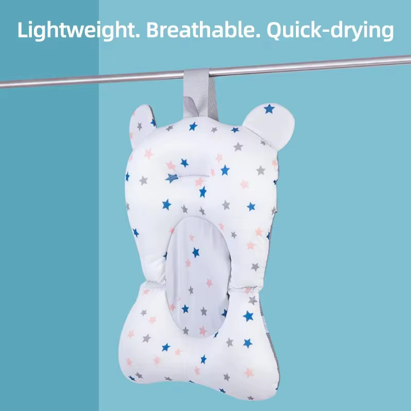 Tapis de soutien de siège de bain pour bébé, antidérapant, doux et confortable, coussin de corps pliable, chaise de baignoire pour nouveau-né, oreiller de baignoire