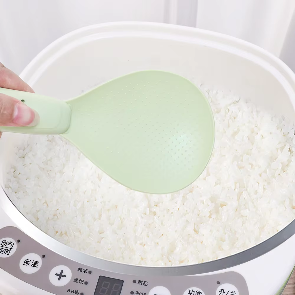 Nouvelle ventouse cuisine ours cuillère à riz peut tenir debout vertical antiadhésif cuiseur à riz