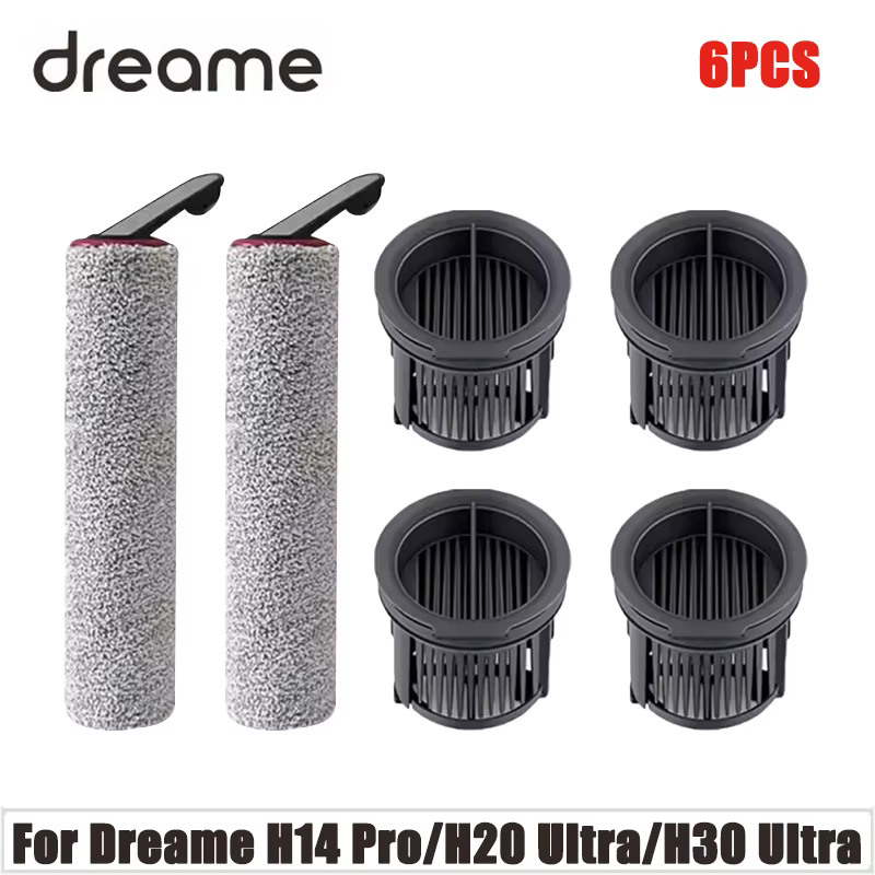 Dreame H14 Pro / H20 Ultra/H30 Ultra Nettoyeur de sols et aspirateur Brosse rotative Filtres HEPA Accessoires de nettoyage