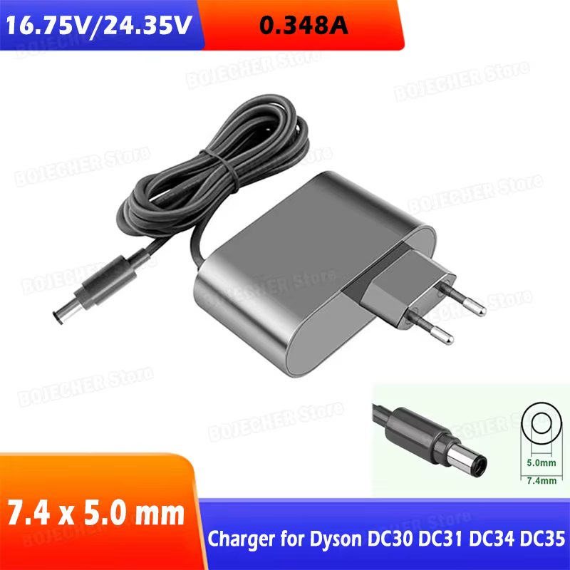 Chargeur d'aspirateur 16.75V/24.35V 0,348a, pour Dyson DC30 DC31 DC34 DC35 DC44 DC45 DC56 DC57, adaptateurs d'alimentation 7.4x5.0mm