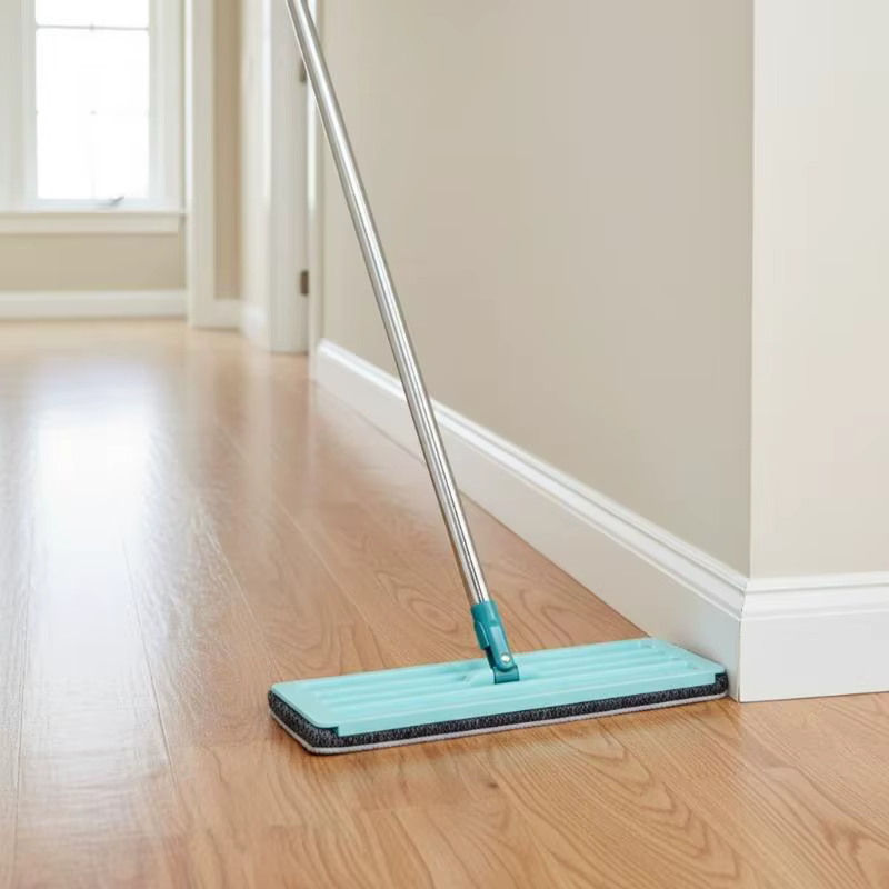 Serpillère plate à essorage mains libres, avec tampons en microfibre, pour nettoyage humide ou sec, outil de nettoyage domestique