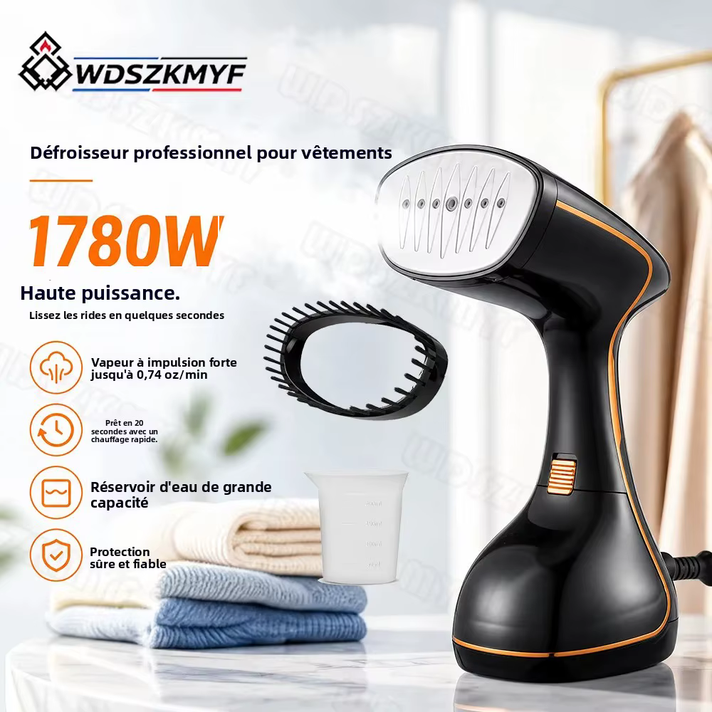 NOUVEAU Fer à vapeur portatif 1780W, générateur de vapeur chaude 320ML, défroisseur portable pour vêtements, idéal pour la maison et les voyages.