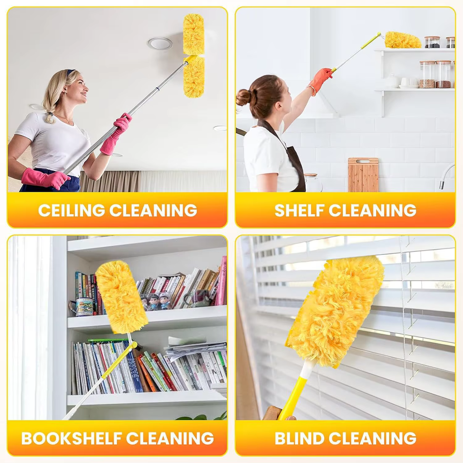 Plumeau multi-surfaces à 360 degrés, 10 paquets, pour recharge robuste Swiffer