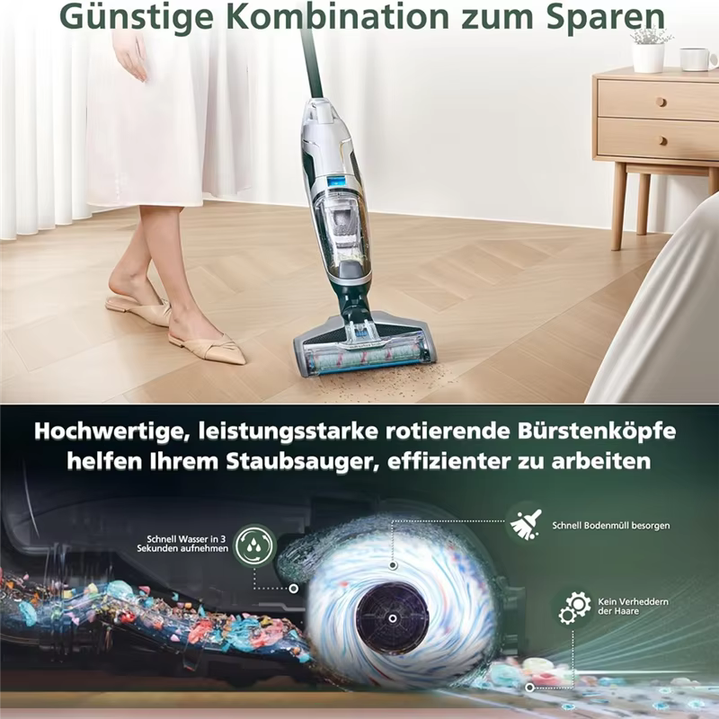 Brosses multi-surfaces 1868 + filtres 1866 pour Bissell Crosswave 17132 2225N 2582N 25821 2519 pièces d'aspirateur