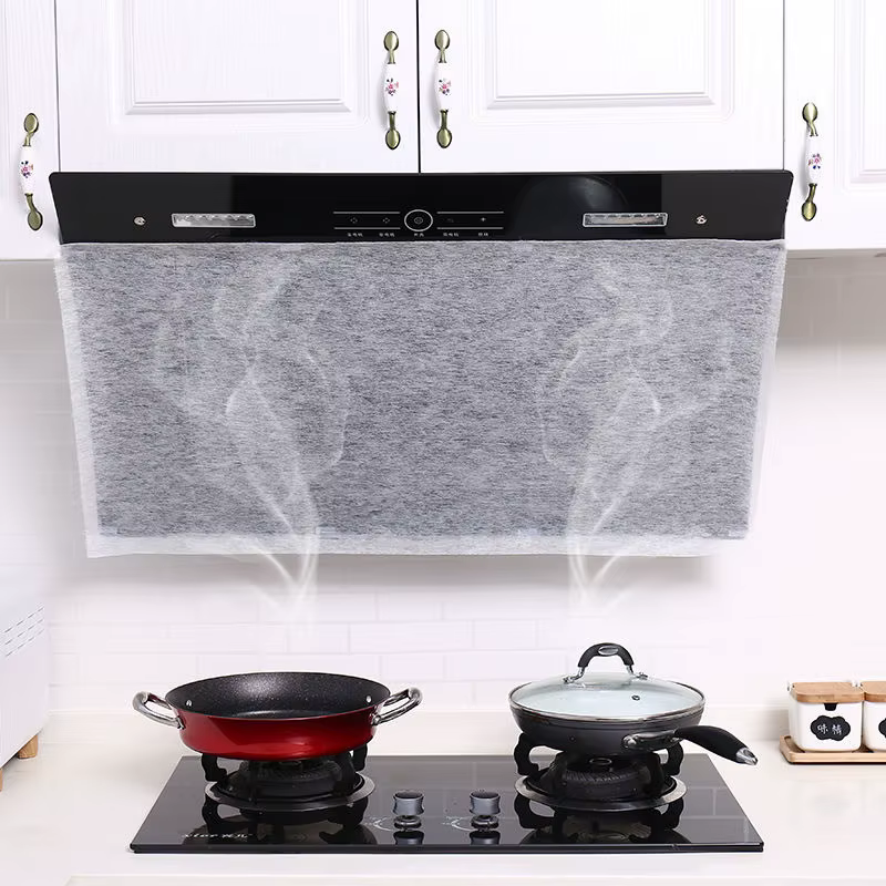 12 pièces jetable hotte filtre à huile papier Non-tissé