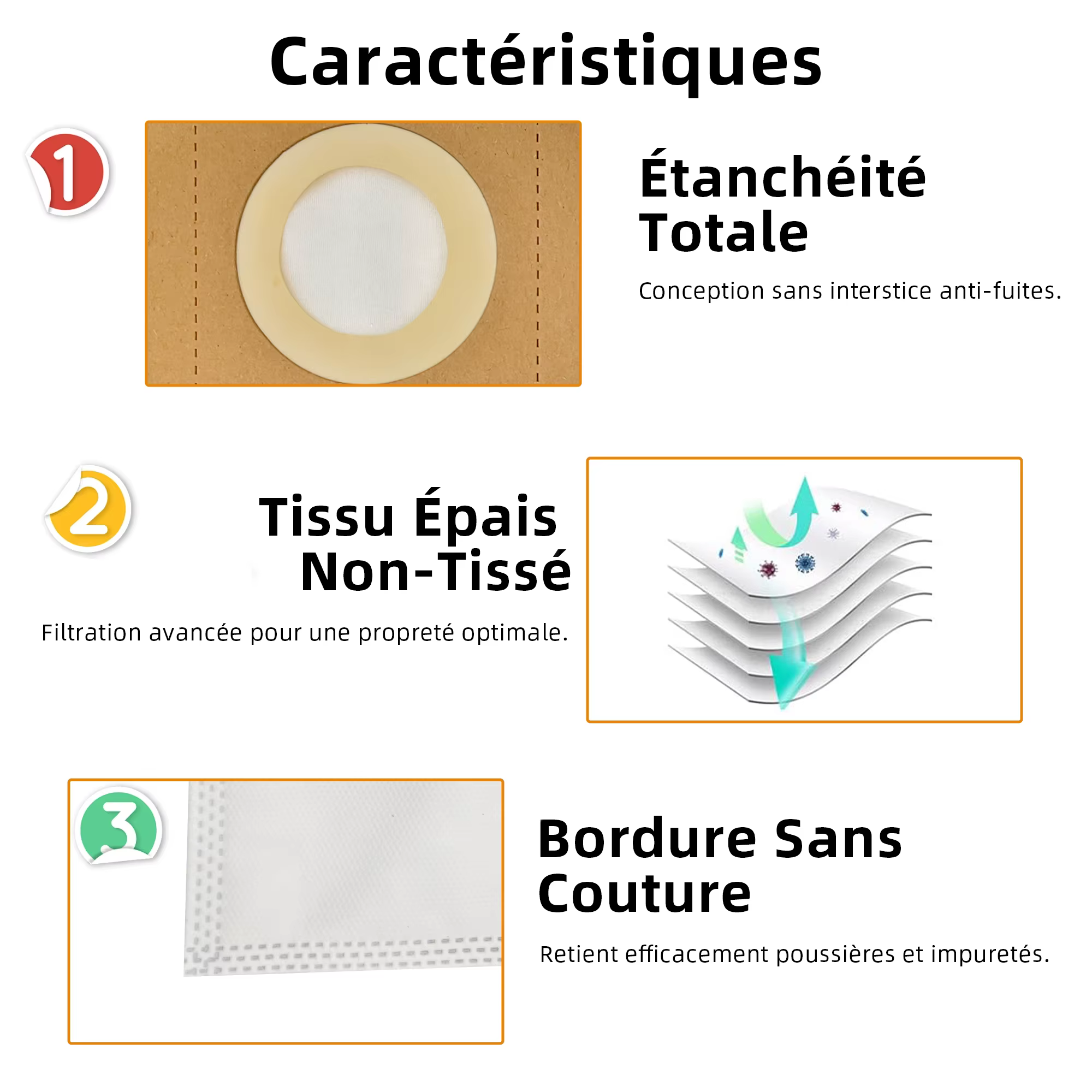 Sacs pour aspirateur 30/40 L compatibles avec tous les aspirateurs Einhell I adaptés au sac collecteur de poussière