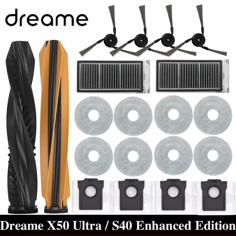 Dreame X50 Ultra / S40 édition améliorée Robot aspirateur accessoires rouleau principal brosse latérale filtre Hepa vadrouille sac à poussière pièces