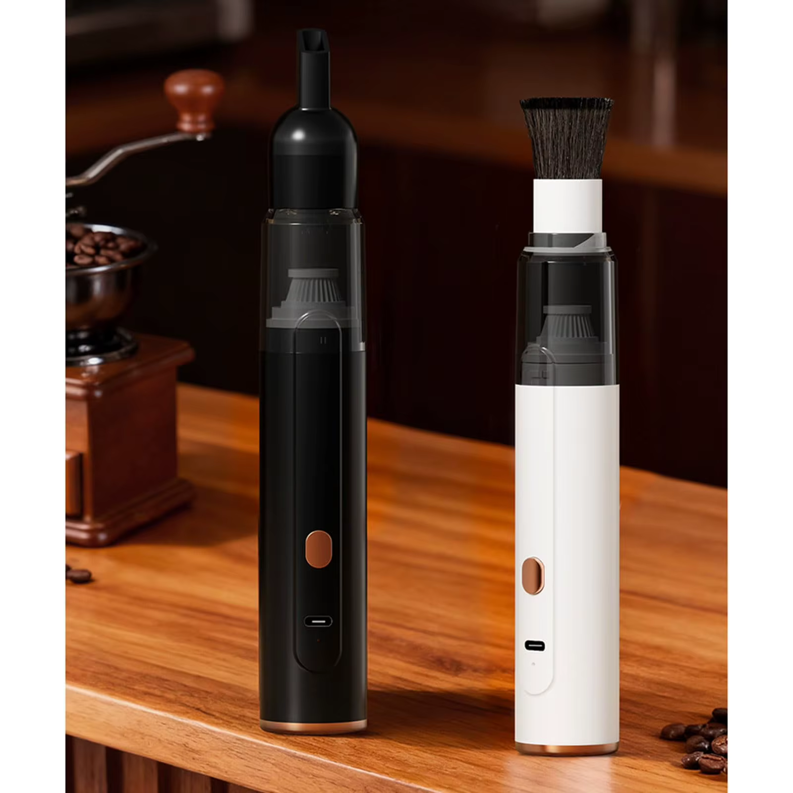 Nettoyeur de moulin à café portable, aspirateur avec une puissante aspiration pour un nettoyage rapide, dépoussiéreur électrique