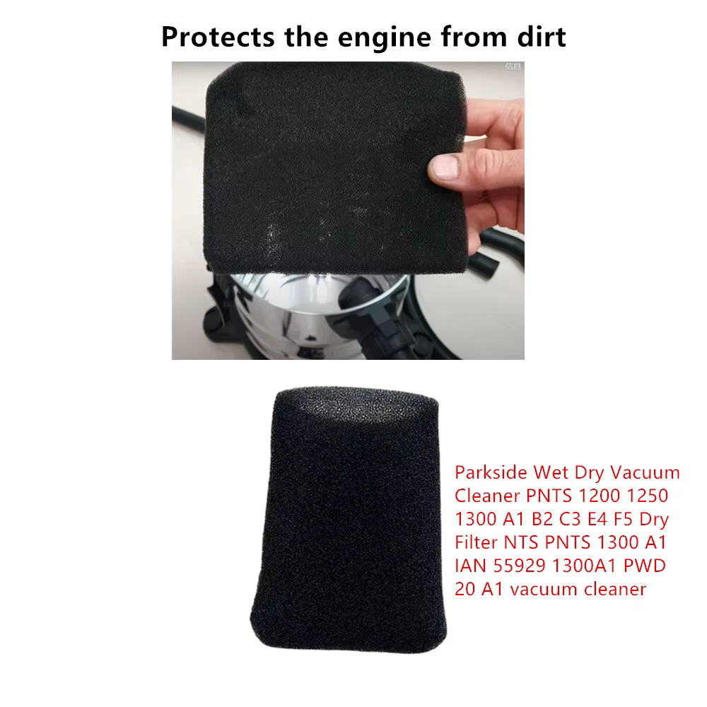 Filtre de support en mousse compatible avec aspirateur sec Parkside