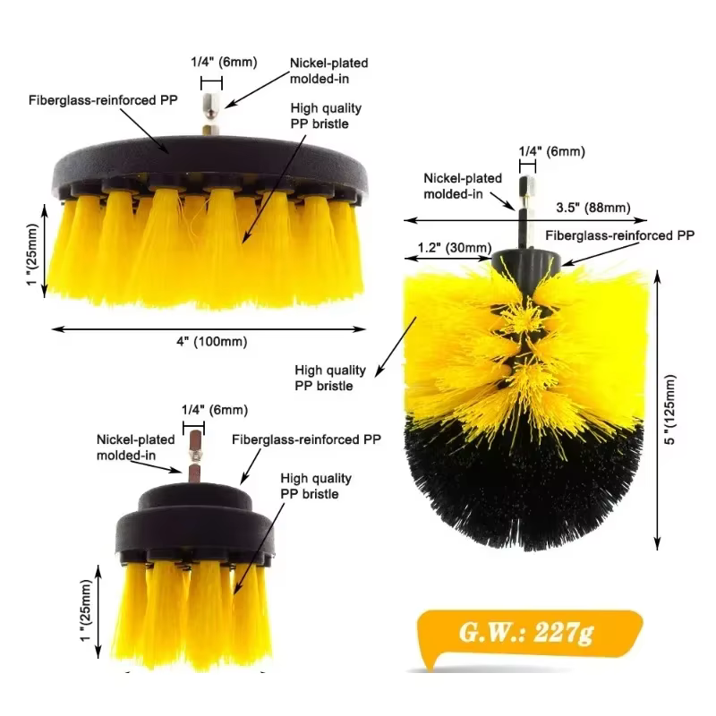 Kit de brosses à récurer électriques