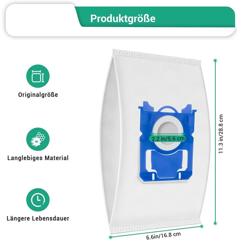 Pour AEG/ VX6 VX7 VX8 12 Sacs d'aspirateur S-Bags - Classique Longue Durée de Vie FC8021/03