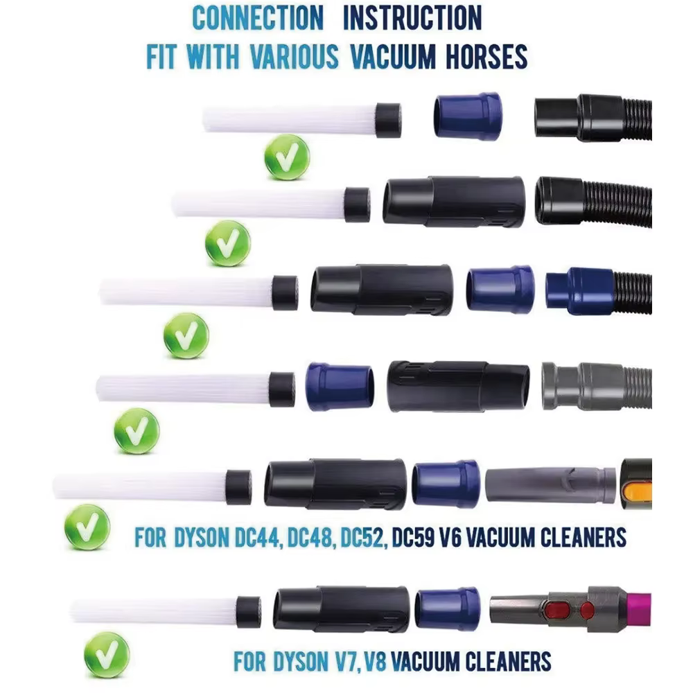 Pour Dyson/pour Samsung/pour Philips aspirateur Tubes de paille multifonctions brosse à poussière et à saleté