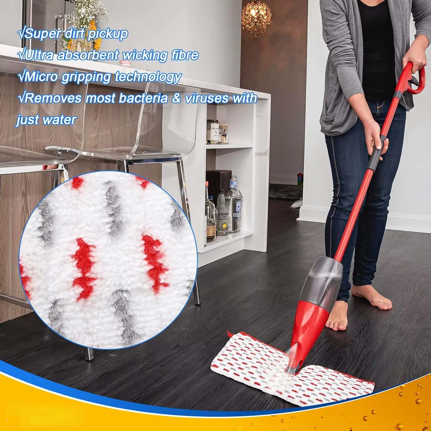 1-2 tampons de vadrouille Spray Max pour Vileda ProMist MAX