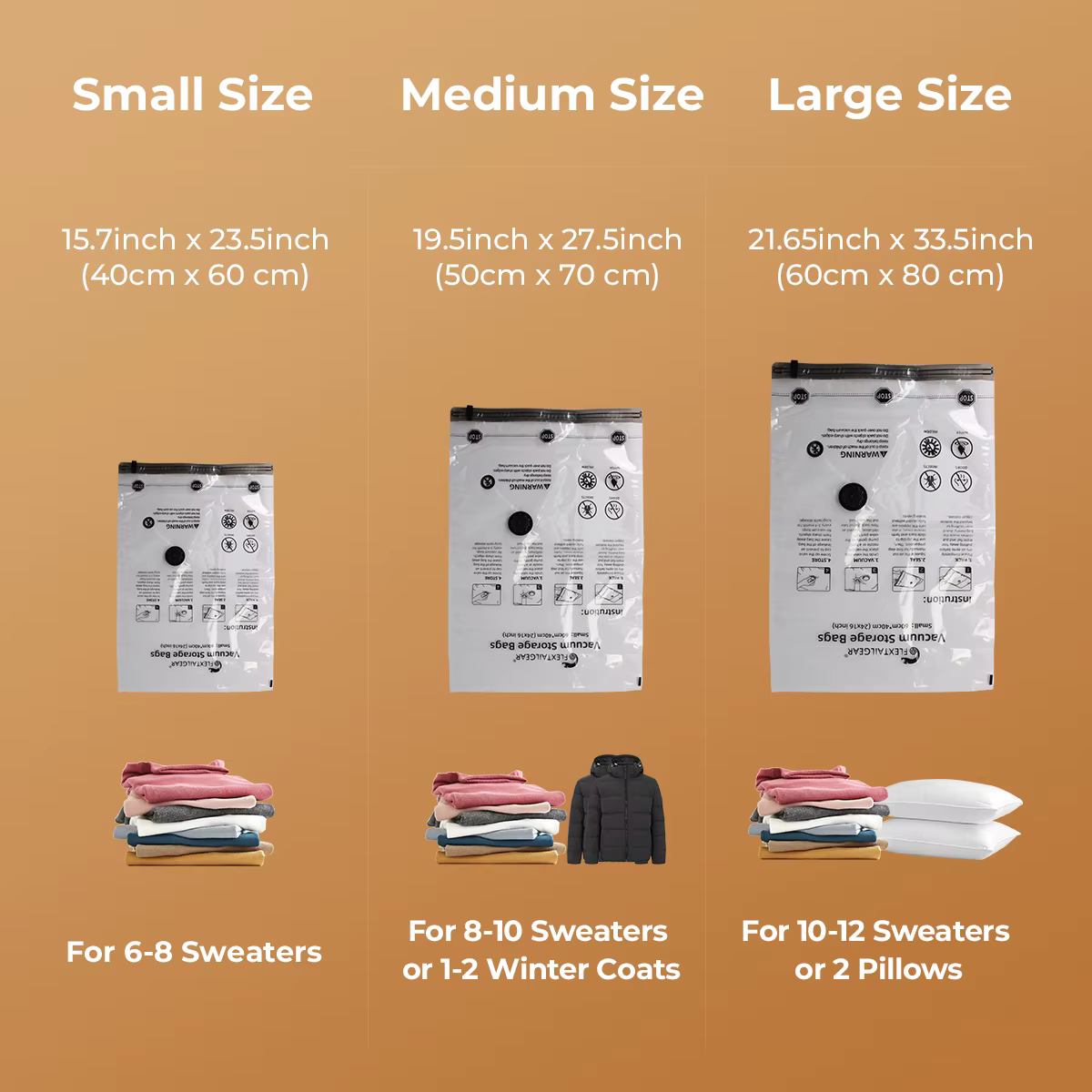 FLEXTAIL Ensemble de sacs sous vide – 4