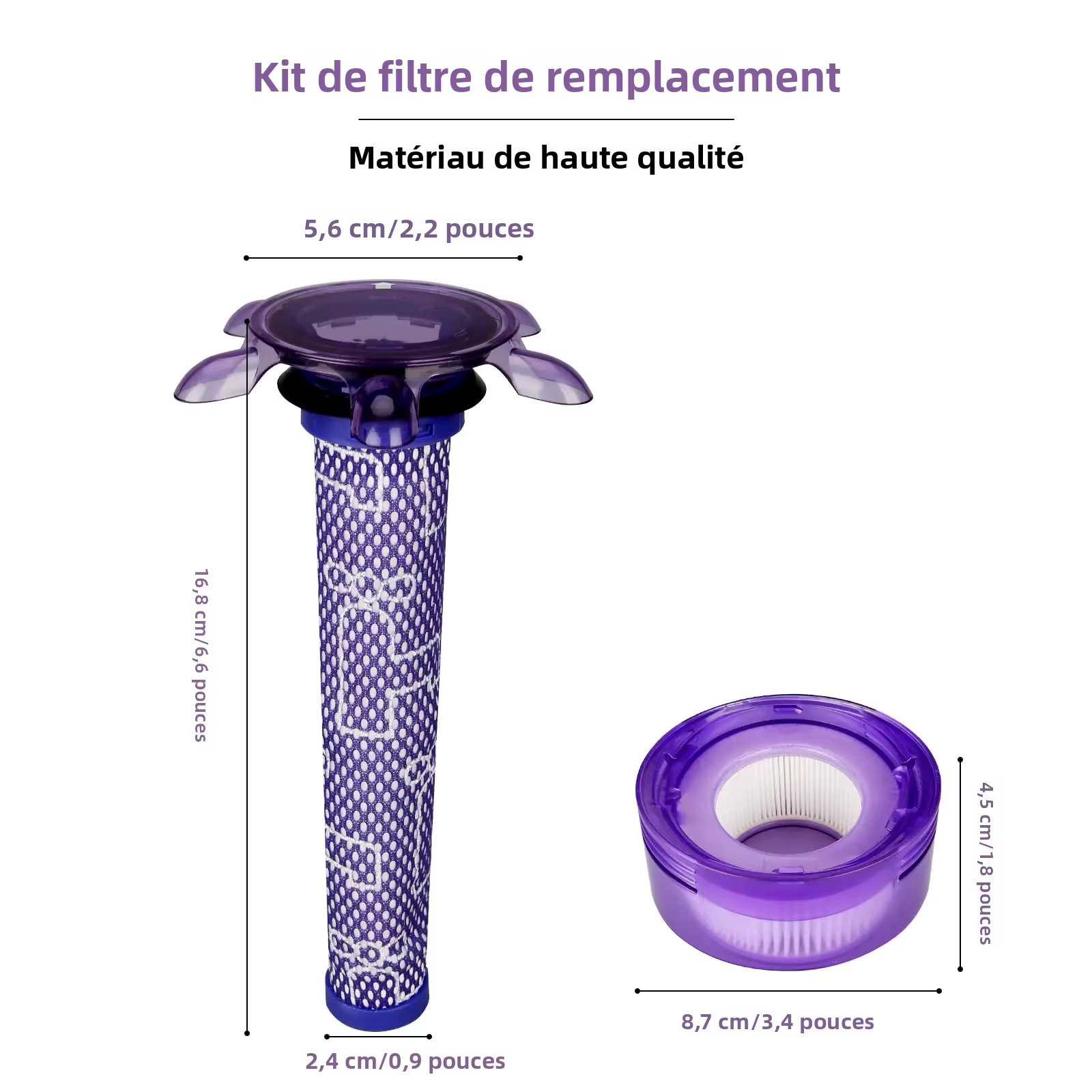 Kit de remplacement de filtre d'aspirateur V8
